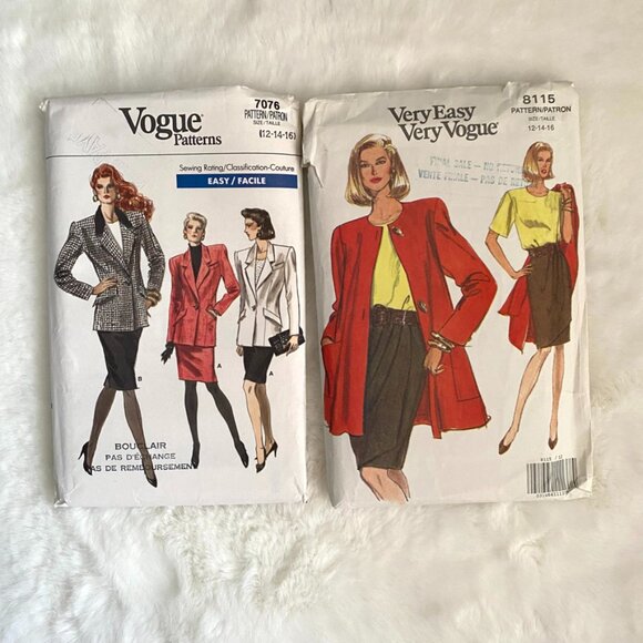 2 Vogue Sewing Patterns - Picture 1 of 5